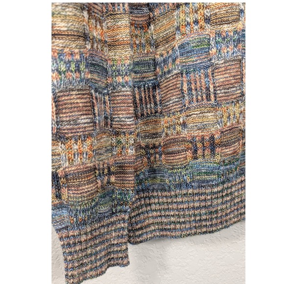 Vintage Raffi Linea Uomo Mens V-Neck Long Sleeve Y2K Sweater Multi Color Large - Picture 6 of 10